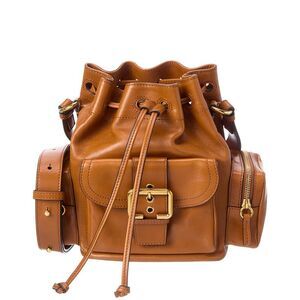 Chloé Leather Bucket Bag, Brown